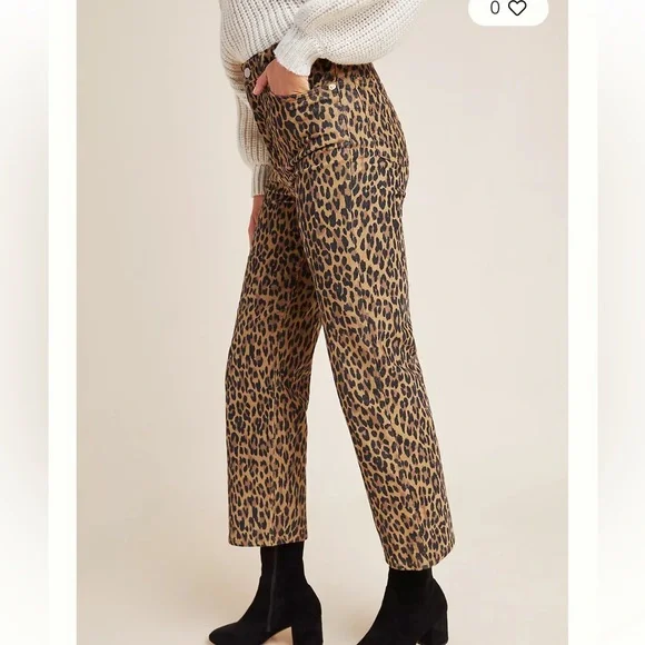 Levi's Brown Leopard Print Ankle Pants - Picture 4 of 15